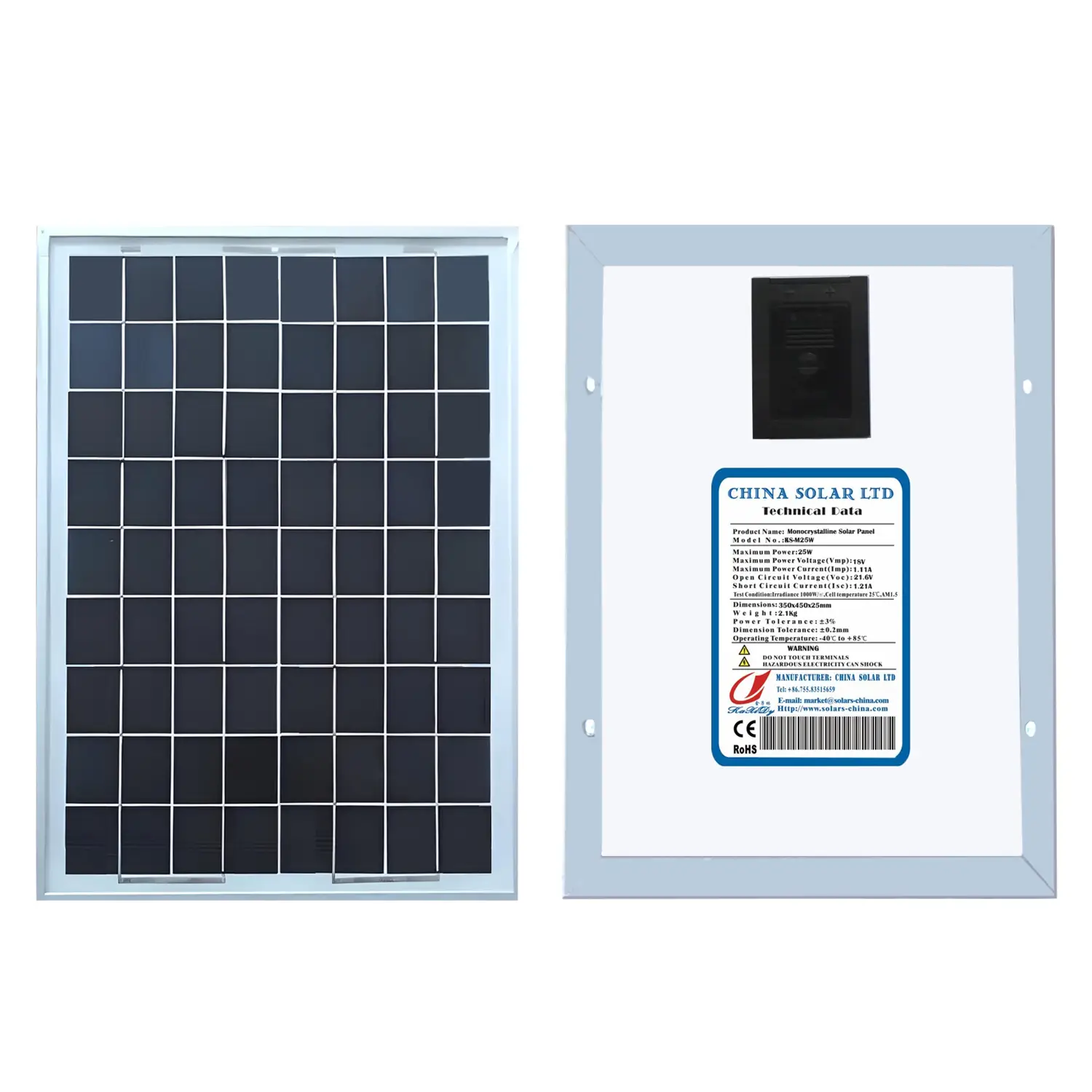Modulo Solar Fotovoltaico 25W