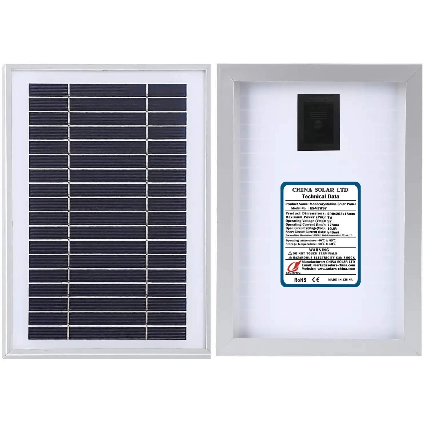 Módulo Solar Monocristalino 7W
