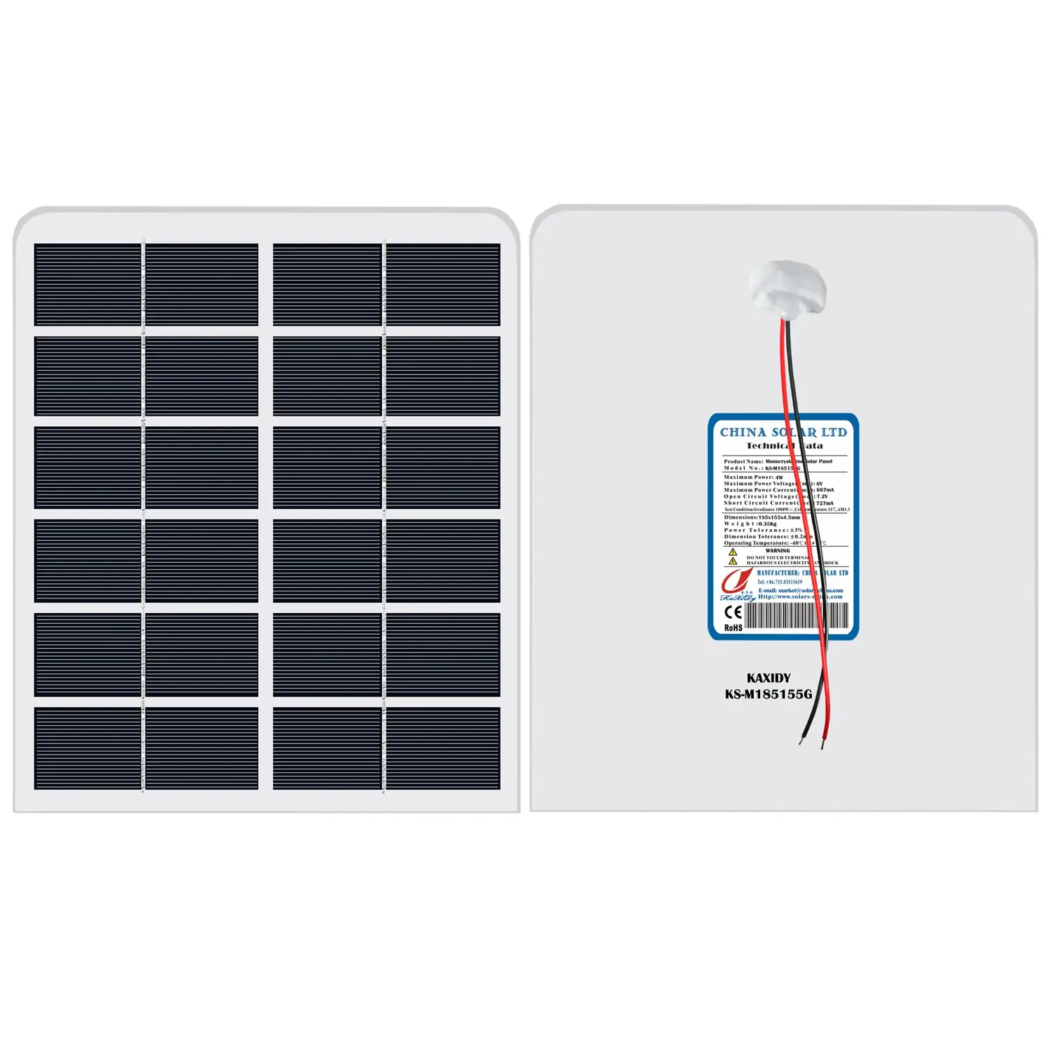 Preto Painéis Solares 4W