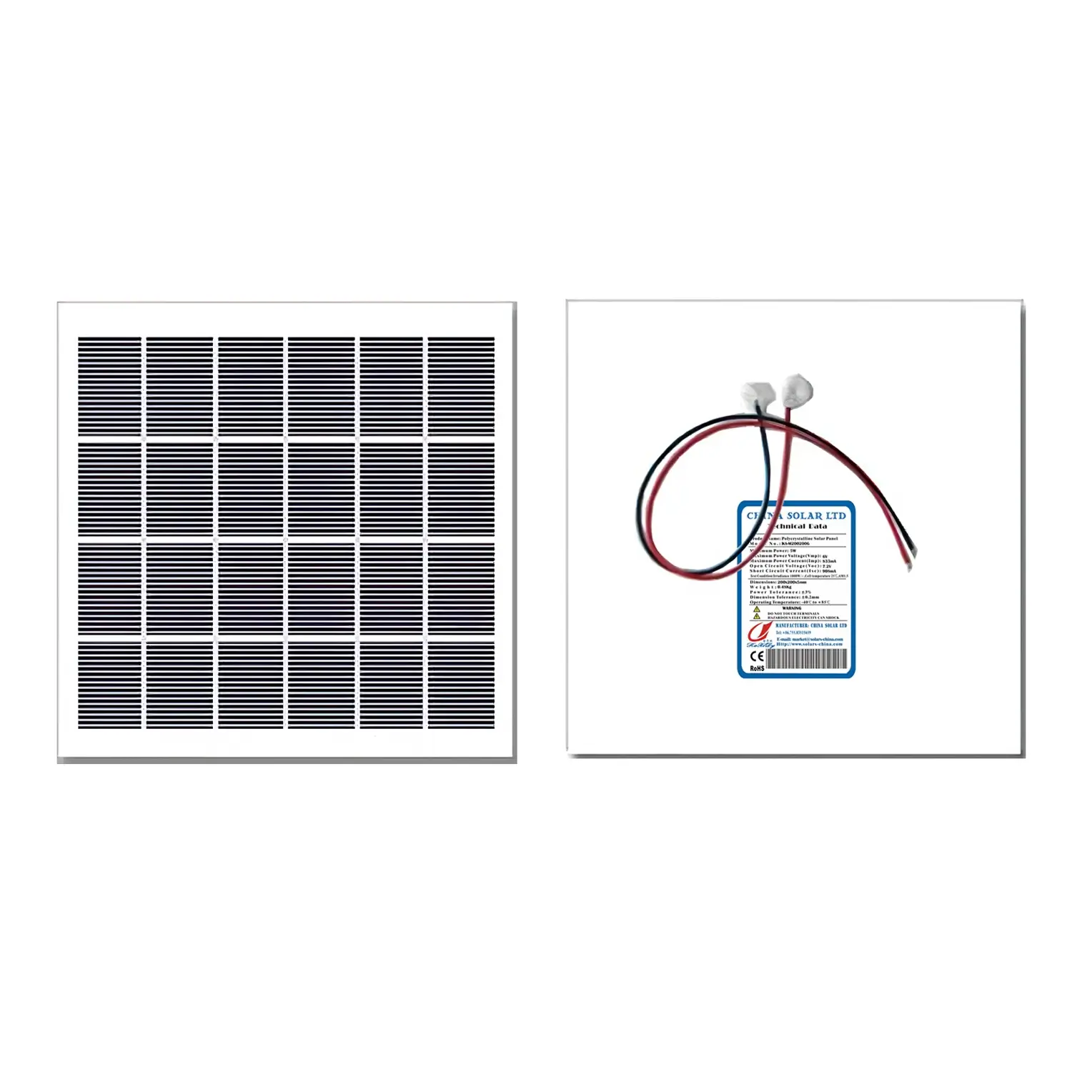 Painel Solar Fotovoltaico 5W 6V