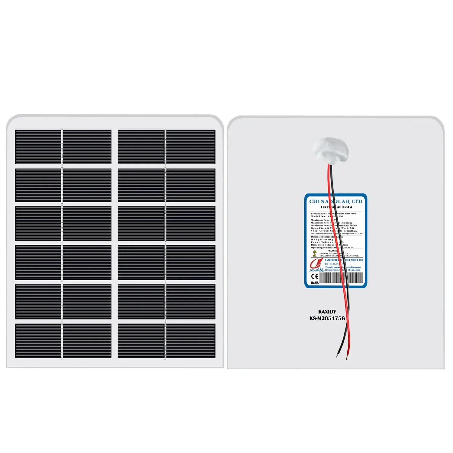 6V Painel Solar Monocristalino