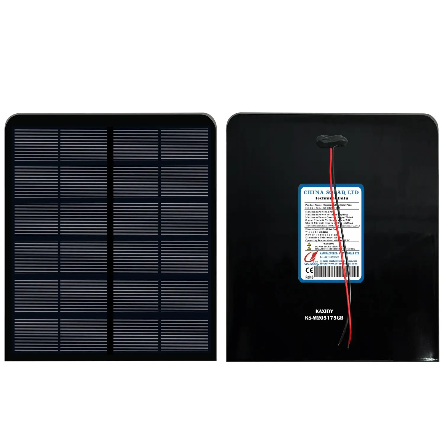 6V Painel Solar Monocristalino