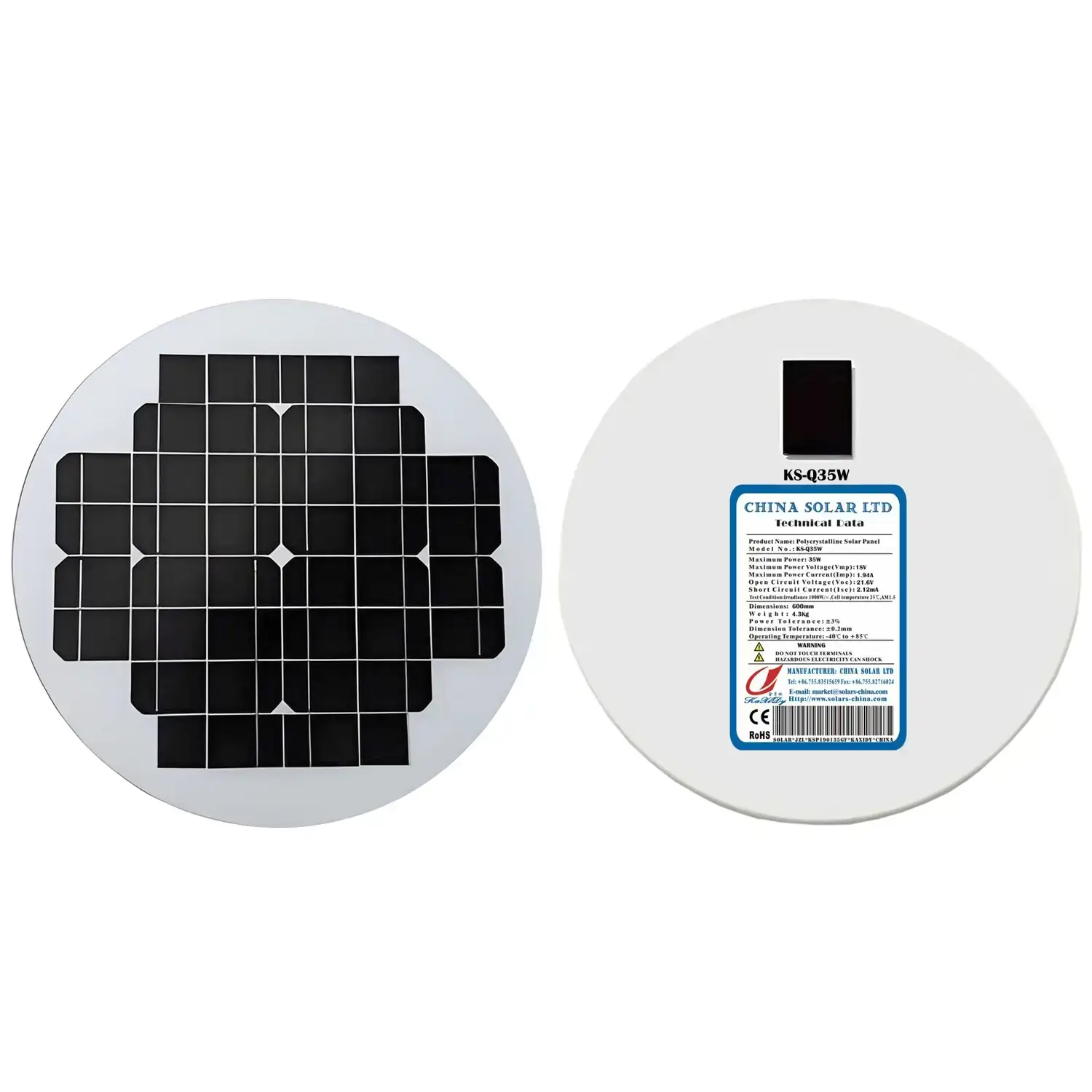 Painel Solar Circular 35W
