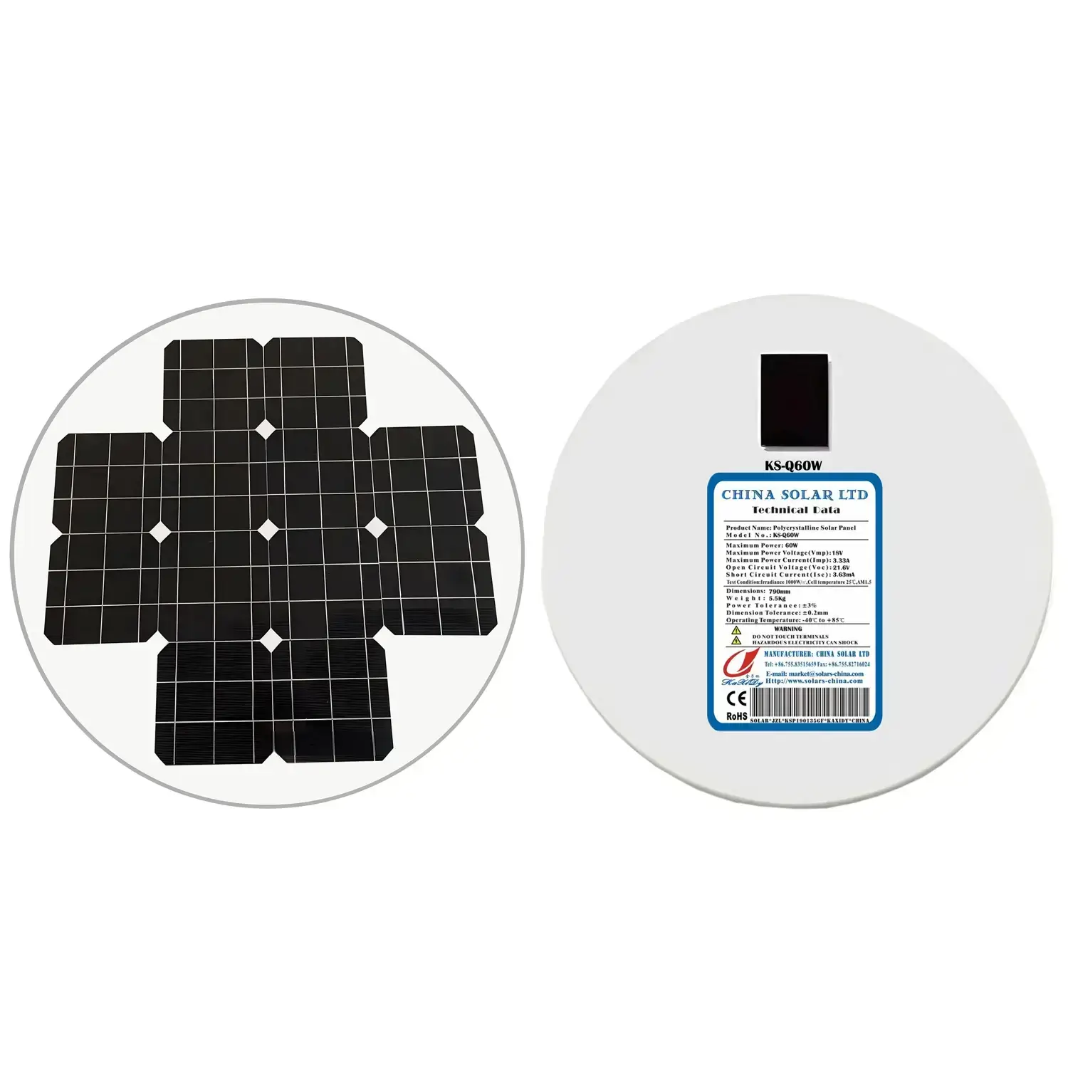 Painel Solar Circular 60W